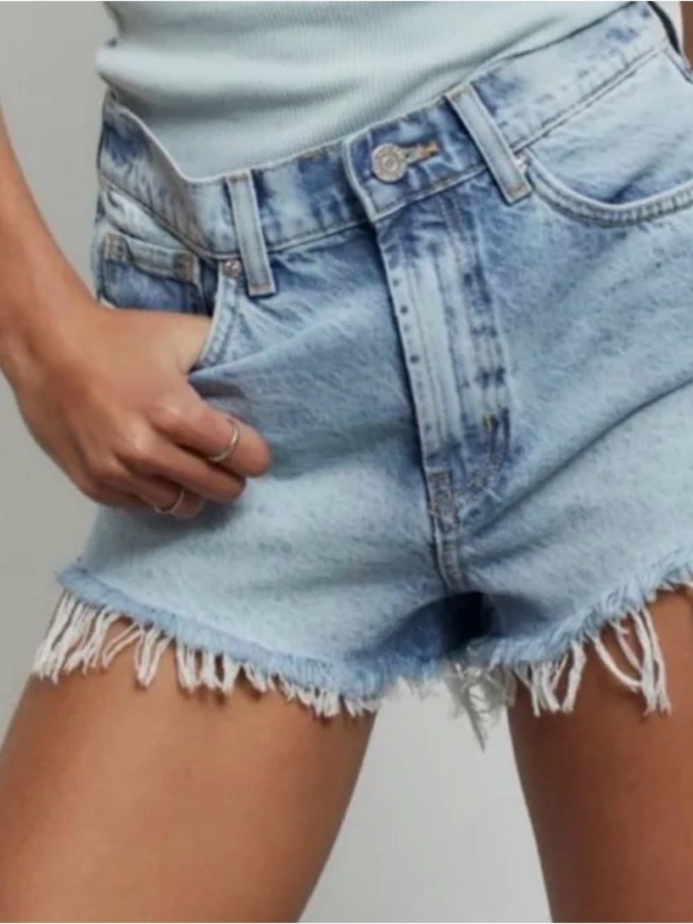 Women’s BDG High-Rise Light Blue Denim Cutoff  GIrlfriend Shorts - Size